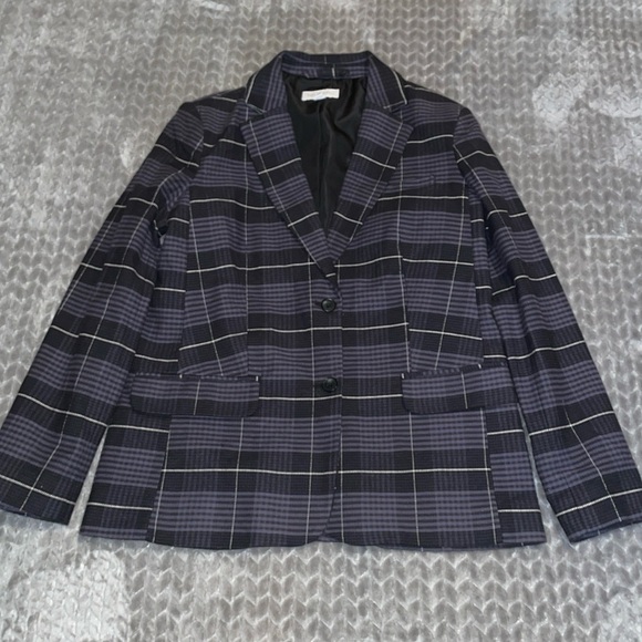 Free Assembly plaid two button blazer size Medium.  Lined. - Picture 1 of 10